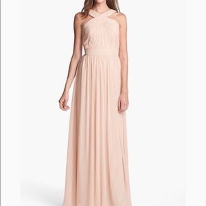 Monique Lhuillier  Blush bridesmaid dress